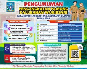 PENGUMUMAN PENGANGKATAN PAMONG KALURAHAN WUKIRSARI TAHUN 2026
